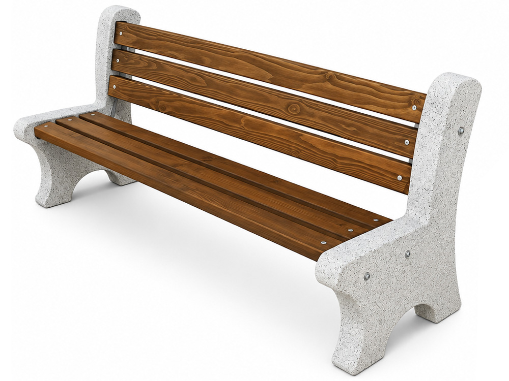 AKT-401 Arkalıklı Beton Ahşap Bank